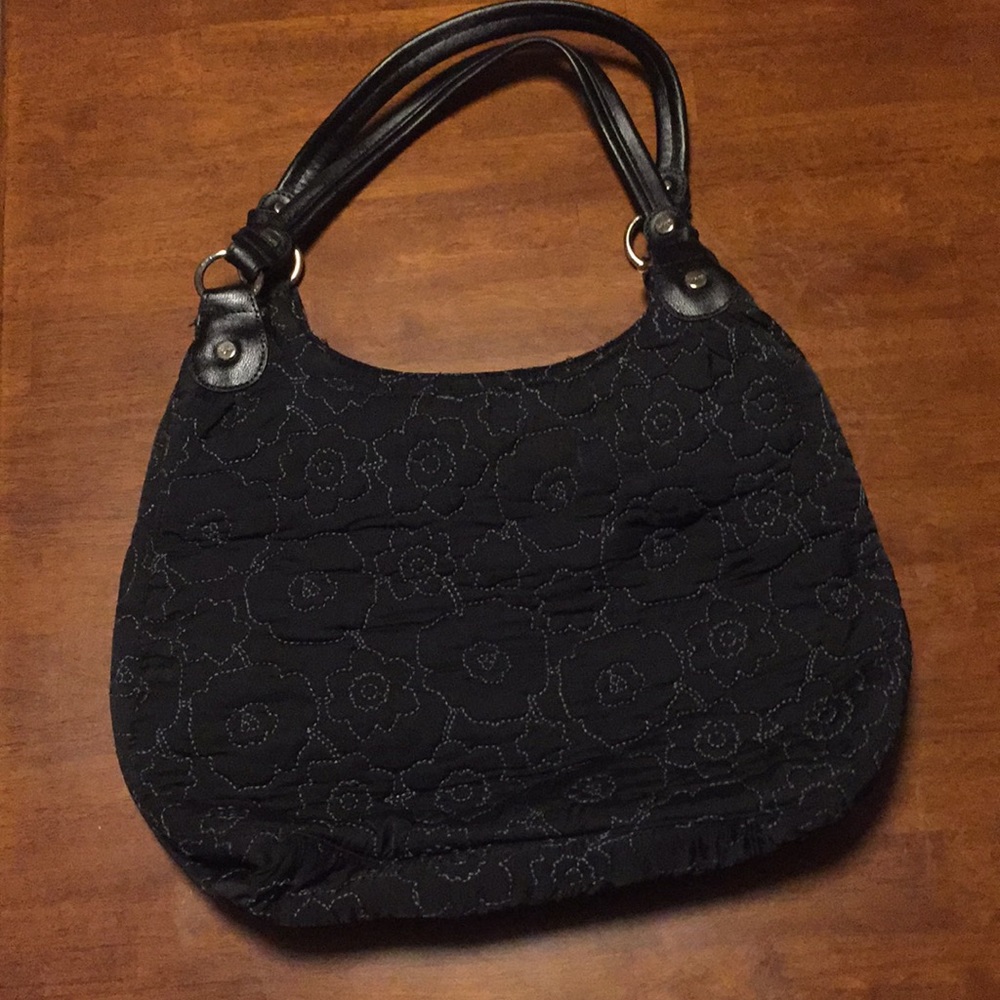 Thirty One 5th Avenue Purse Black Quilted Poppy